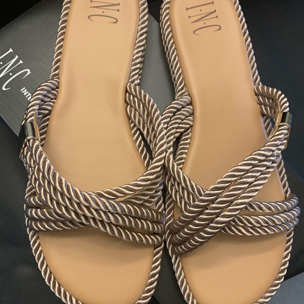 NEW - INC Mayleef Natural Rope sandals